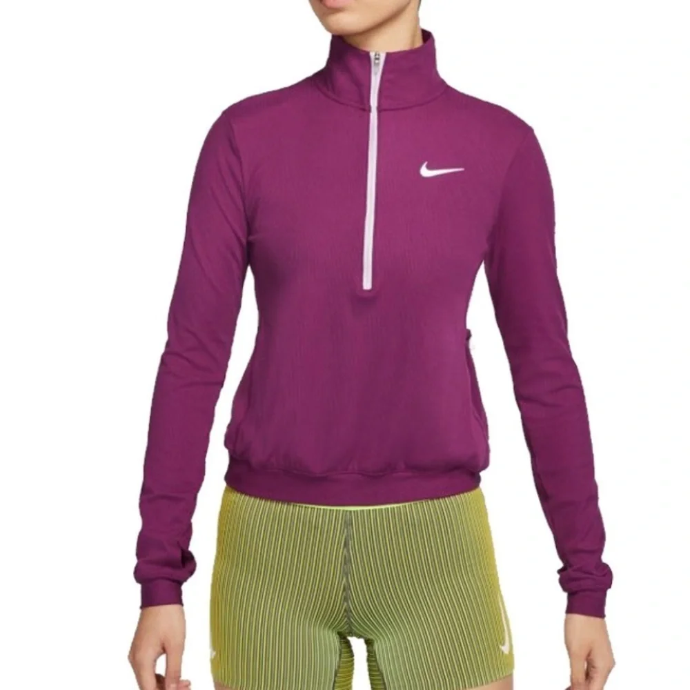 Nike Dri-Fit Element Half Zip Pullover Long Sleeve Running Purple